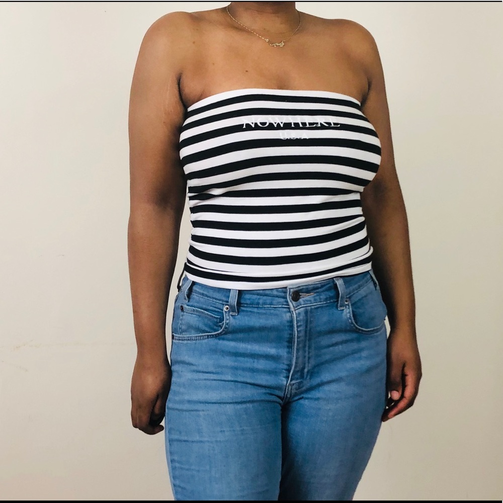 Stripe tube top